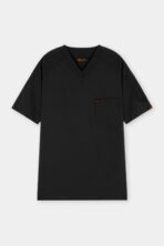 Classic Charcoal Black V-Neck Scrub Set for Men - Image 3