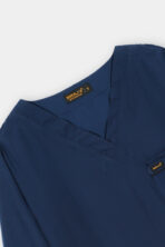 Classic Blue V-Neck Scrub Set for Women - Image 8